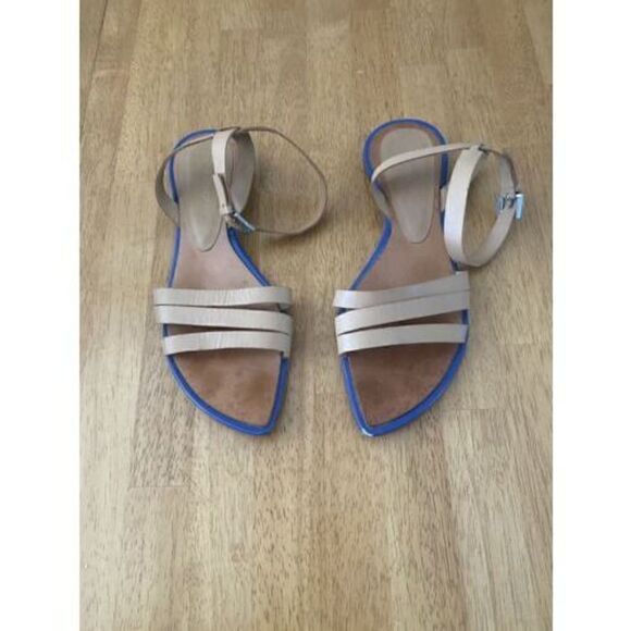 Maria Bonita Extra Tan Leather Strappy Pointed Toe Sandals Shoes Size 8 - Picture 1 of 6